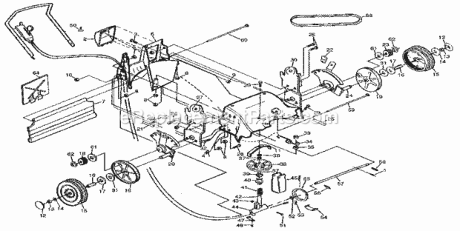 Page B Diagram and Parts List for 917373490  Craftsman Lawn Mower