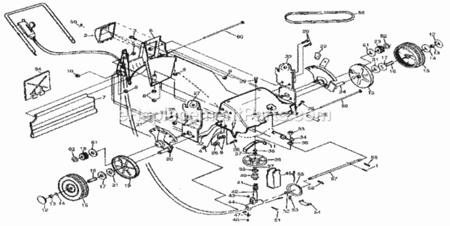 Page B Diagram and Parts List for 917373491  Craftsman Lawn Mower