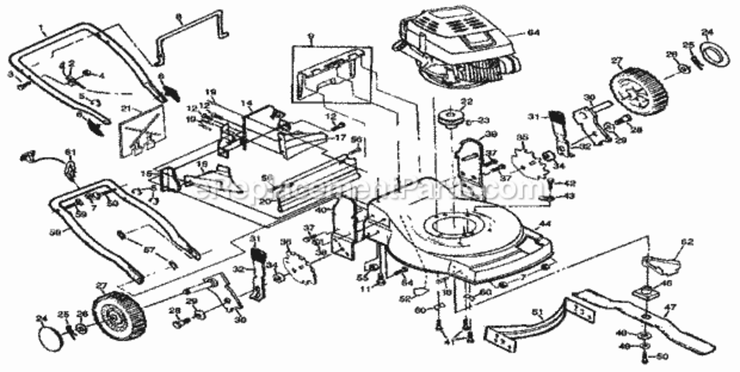 Page A Diagram and Parts List for 917373580  Craftsman Lawn Mower