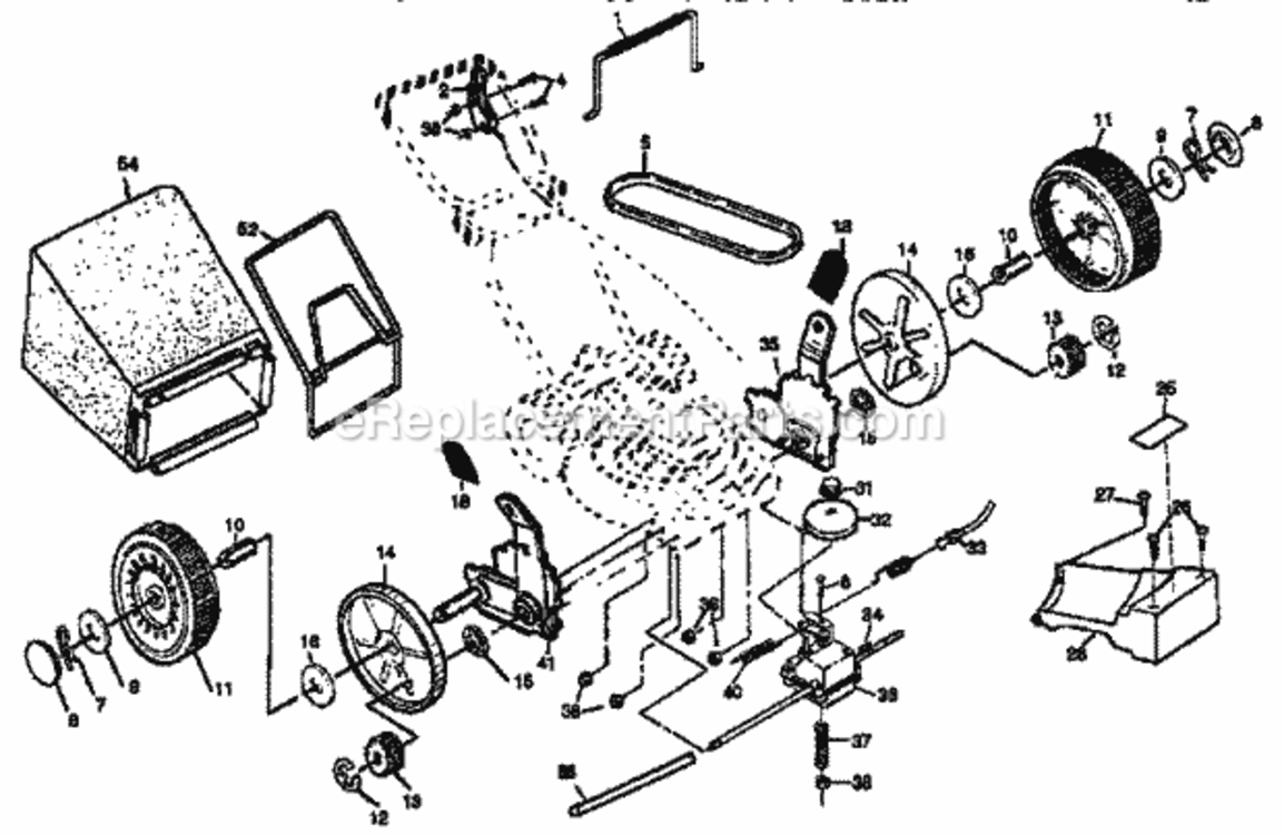 Page B Diagram and Parts List for 917373781  Craftsman Lawn Mower