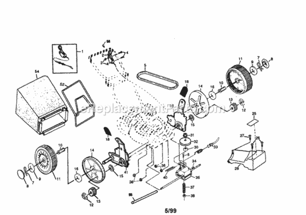 Page A Diagram and Parts List for 917373820  Craftsman Lawn Mower