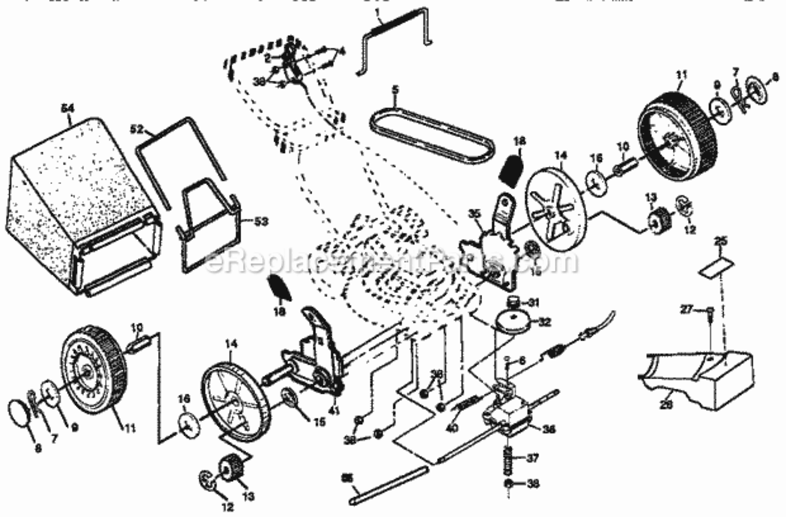Page C Diagram and Parts List for 917373842  Craftsman Lawn Mower