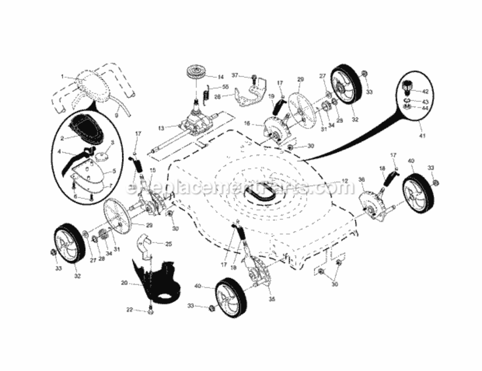 Page B Diagram and Parts List for 917374102  Craftsman Lawn Mower