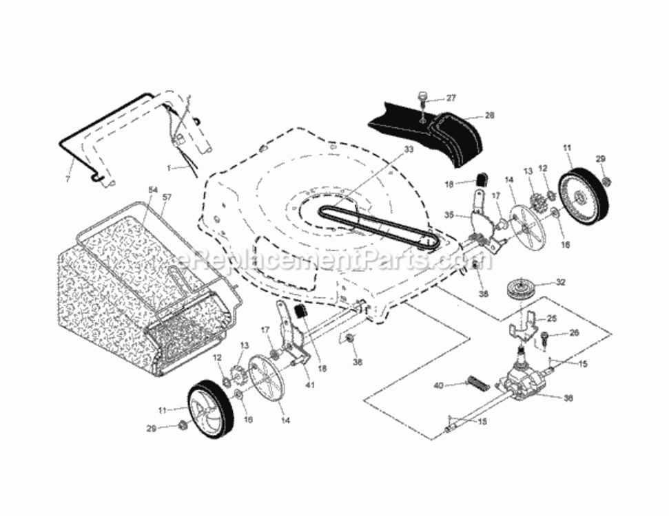 Page B Diagram and Parts List for 917374170  Craftsman Lawn Mower