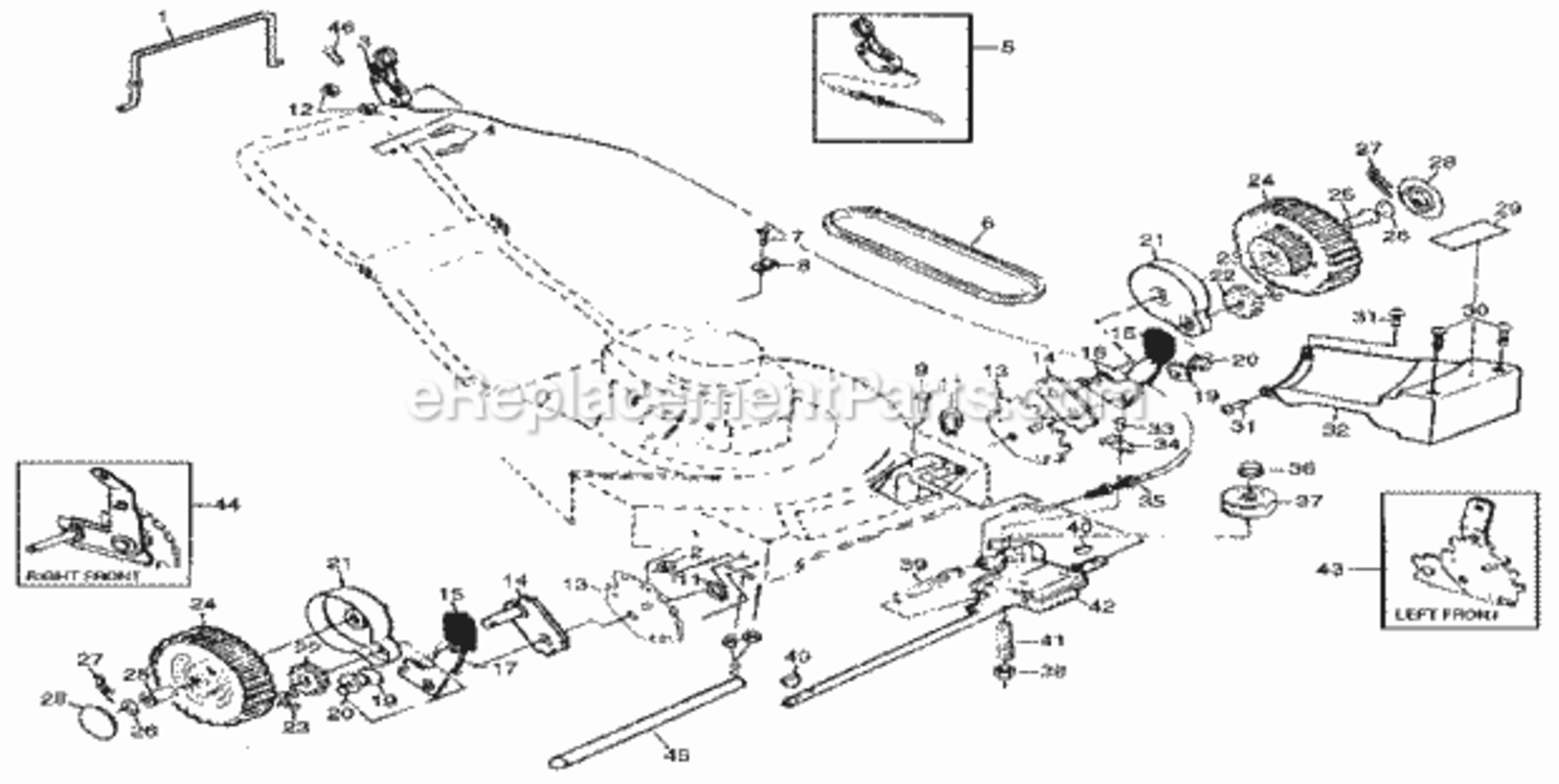 Page B Diagram and Parts List for 917374290  Craftsman Lawn Mower