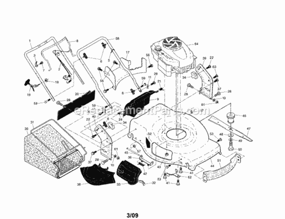 Page A Diagram and Parts List for 917374351  Craftsman Lawn Mower