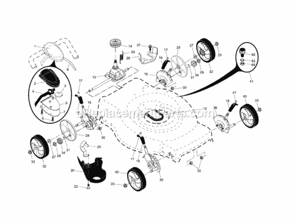Page B Diagram and Parts List for 917374353  Craftsman Lawn Mower