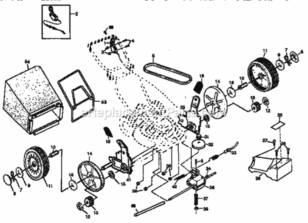 Page B Diagram and Parts List for 917374390  Craftsman Lawn Mower
