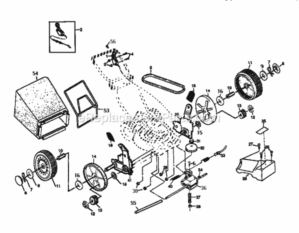 Page B Diagram and Parts List for 917374392  Craftsman Lawn Mower