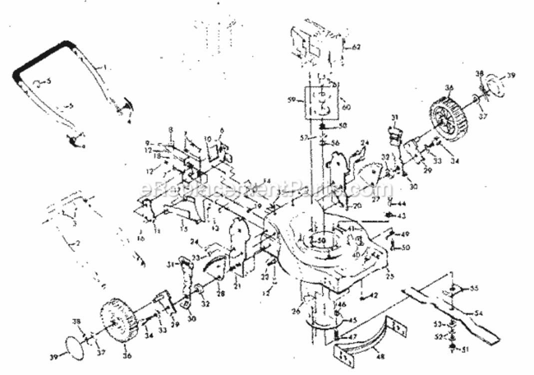 Page A Diagram and Parts List for 917374411  Craftsman Lawn Mower