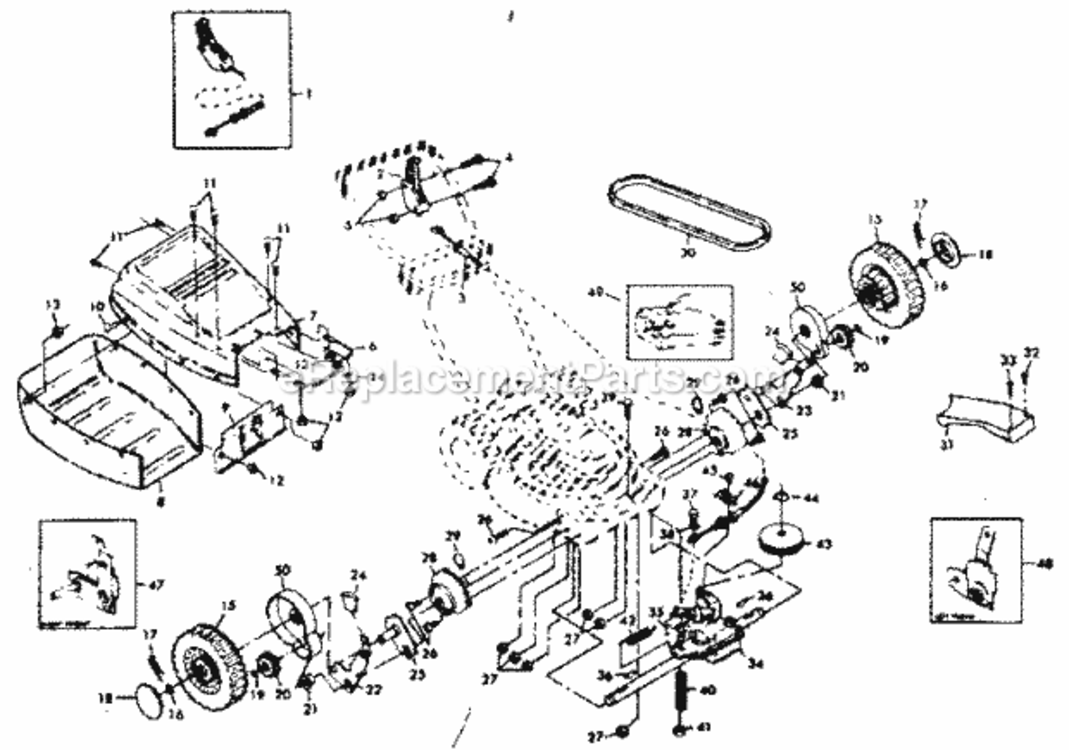 Page B Diagram and Parts List for 917374502  Craftsman Lawn Mower