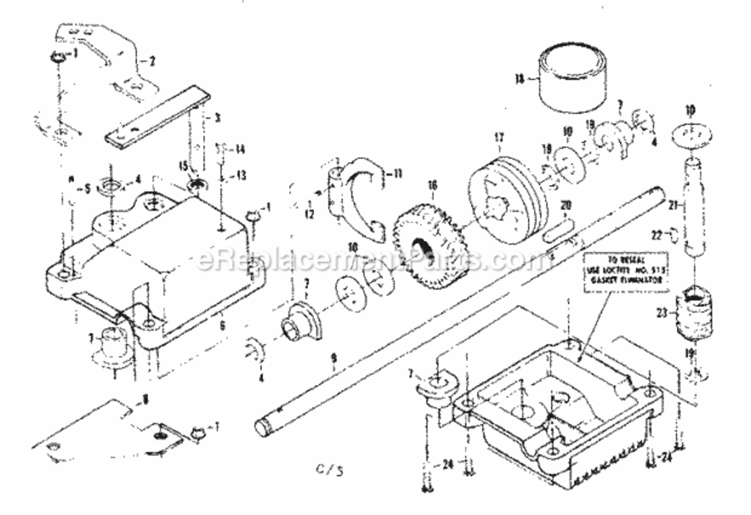 Page C Diagram and Parts List for 917374503  Craftsman Lawn Mower