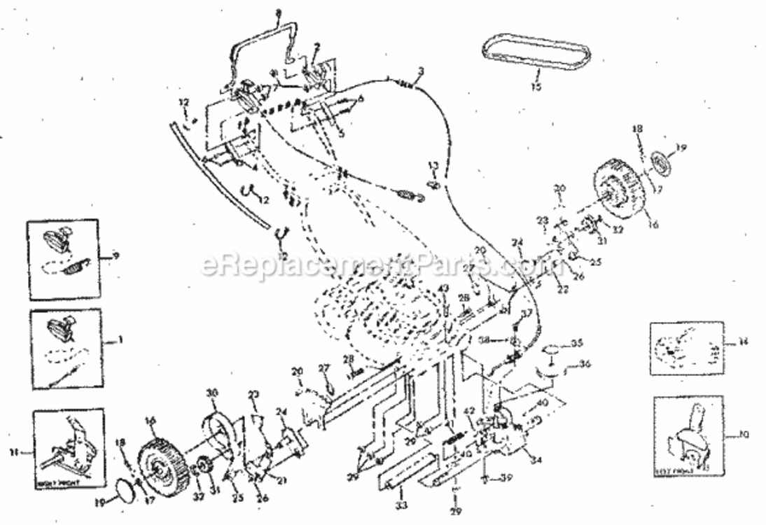 Page B Diagram and Parts List for 917374510  Craftsman Lawn Mower