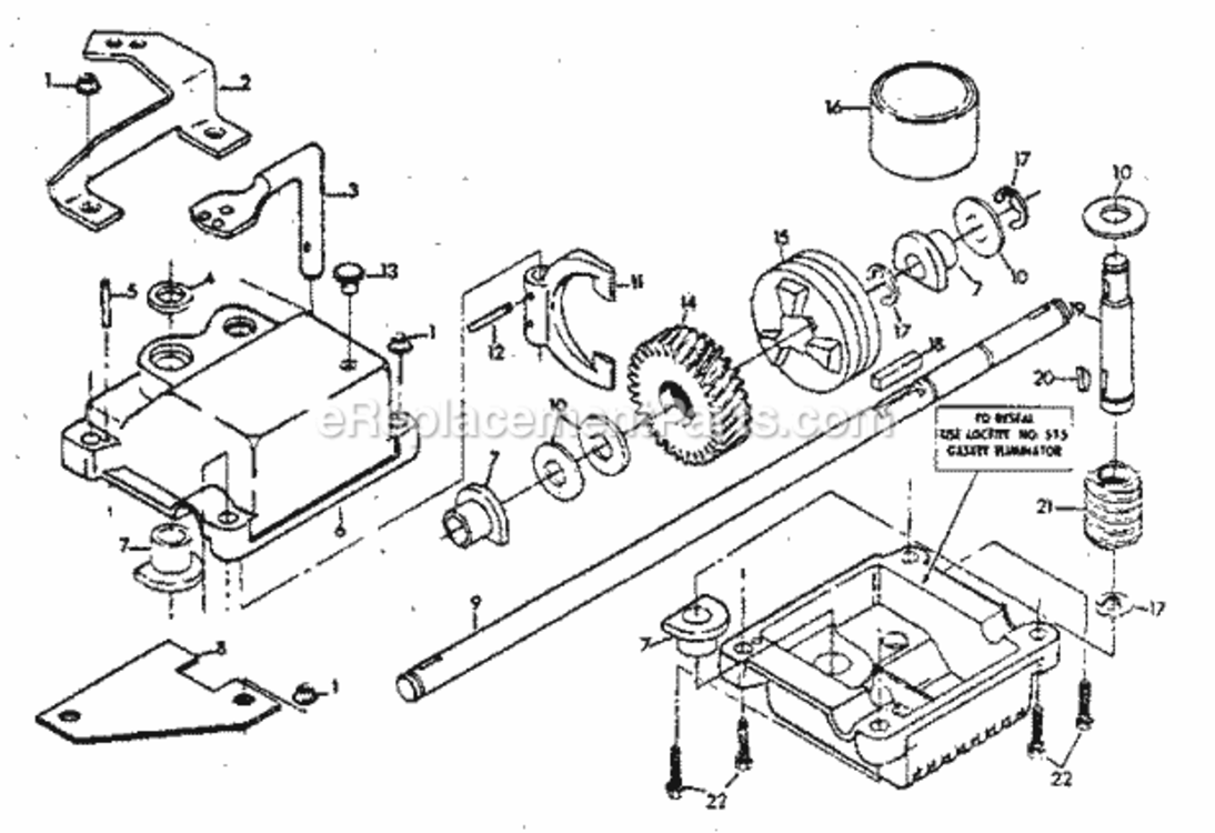 Page D Diagram and Parts List for 917374510  Craftsman Lawn Mower
