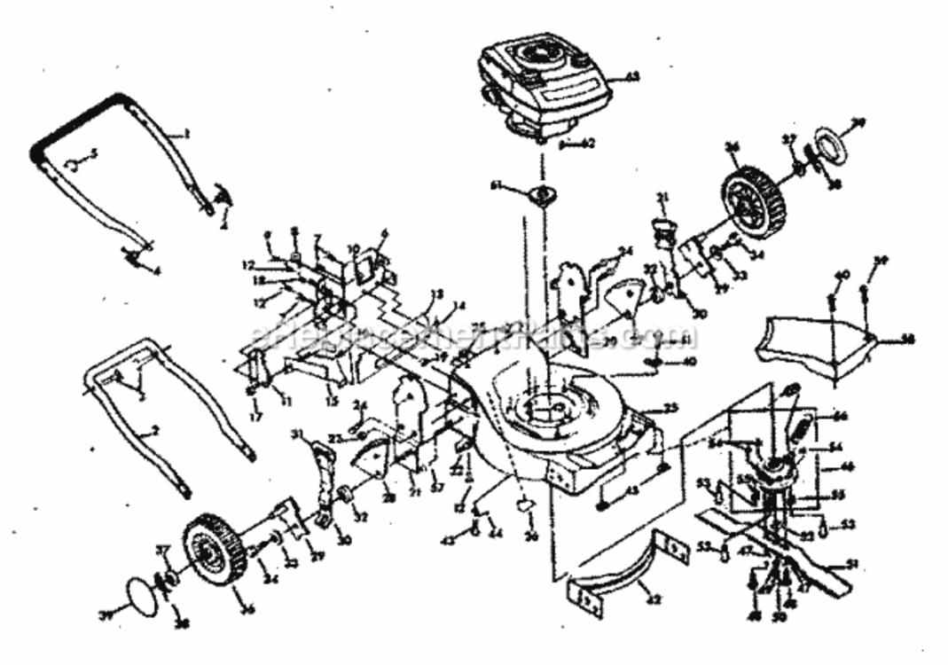 Page A Diagram and Parts List for 917374511  Craftsman Lawn Mower