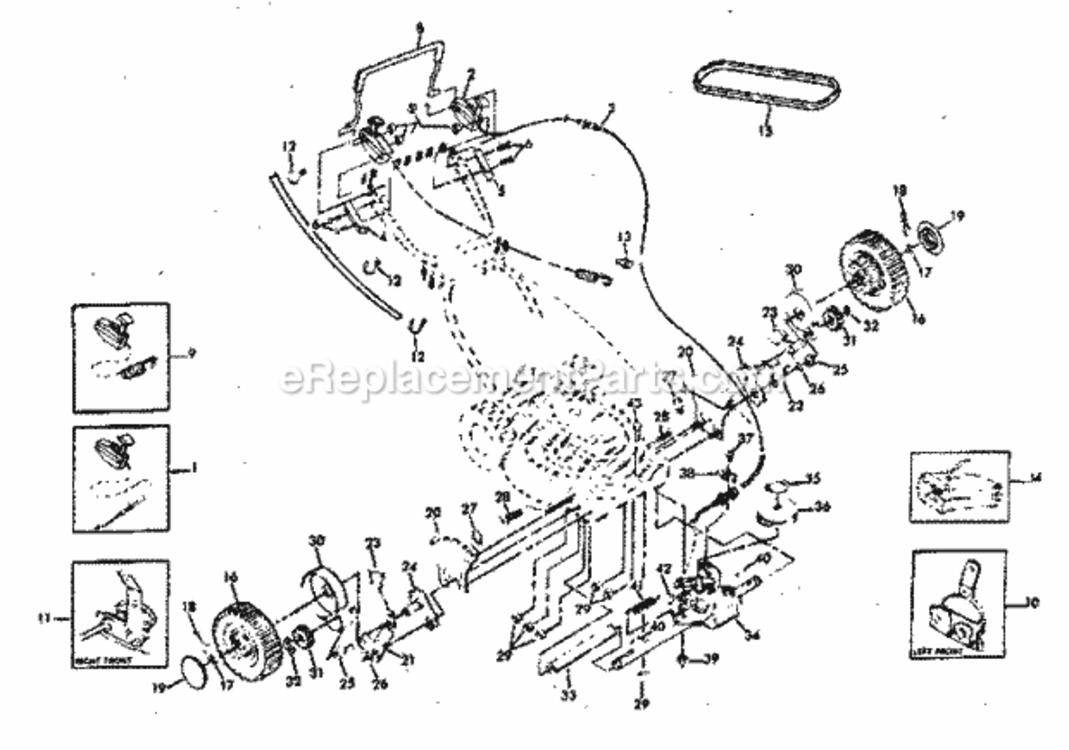 Page B Diagram and Parts List for 917374511  Craftsman Lawn Mower