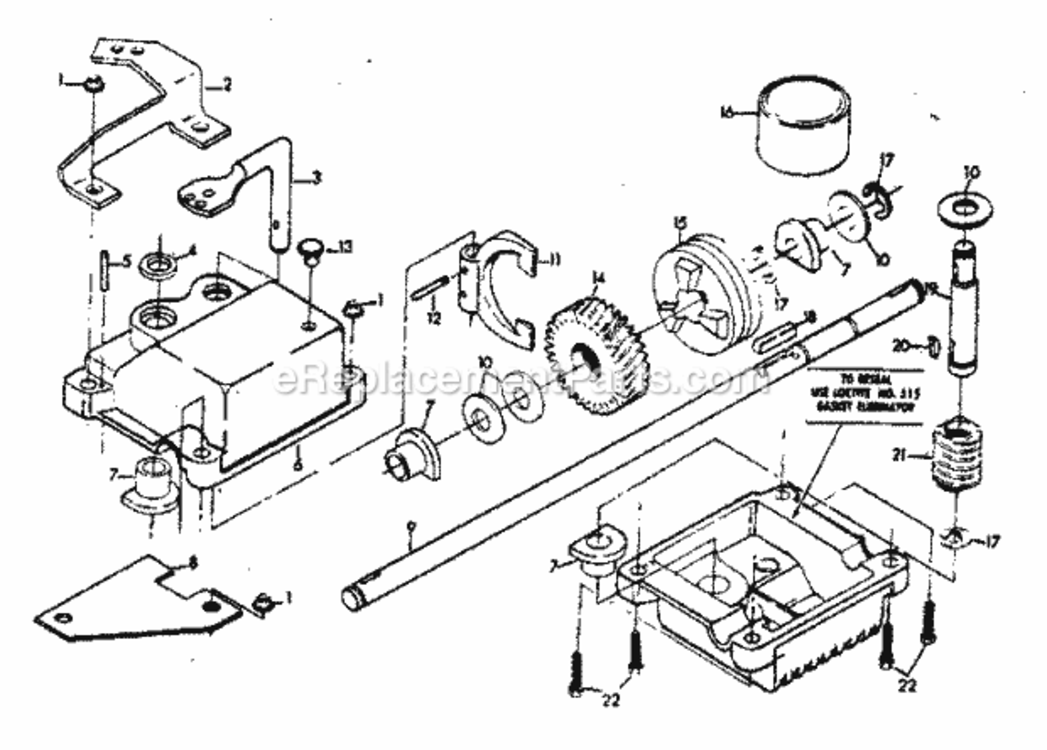 Page D Diagram and Parts List for 917374511  Craftsman Lawn Mower