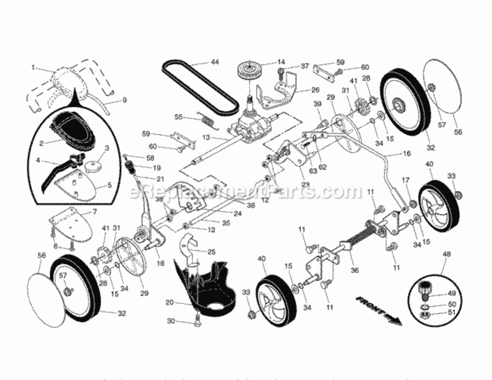 Page B Diagram and Parts List for 917374540  Craftsman Lawn Mower