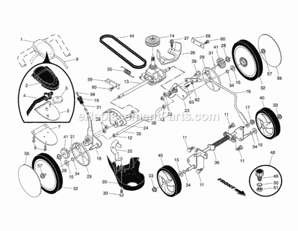 Page B Diagram and Parts List for 917374550  Craftsman Lawn Mower