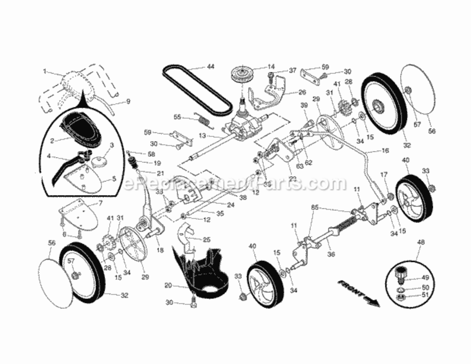 Page B Diagram and Parts List for 917374553  Craftsman Lawn Mower