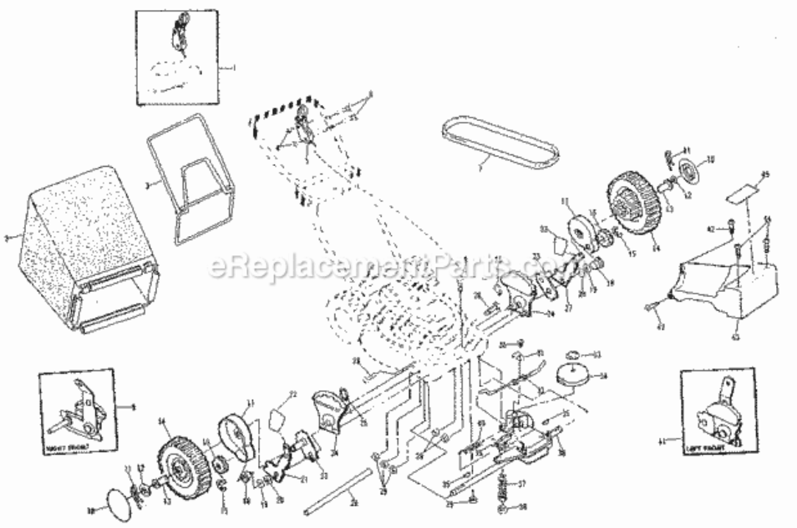 Page B Diagram and Parts List for 917374642  Craftsman Lawn Mower