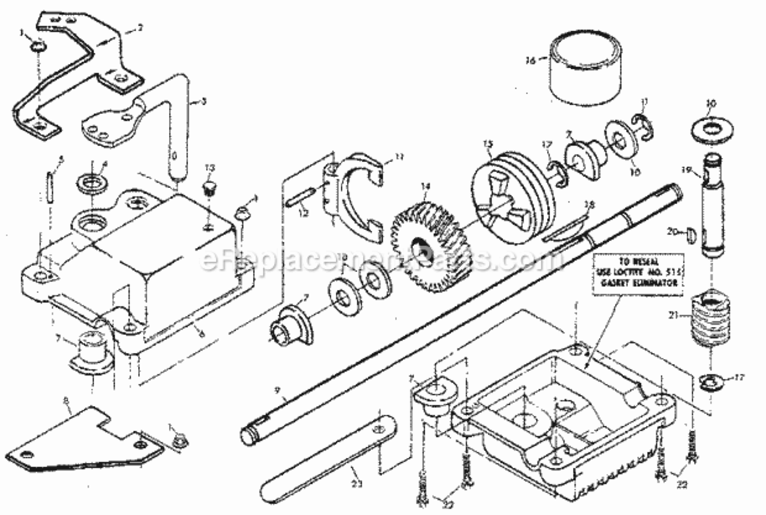 Page C Diagram and Parts List for 917374642  Craftsman Lawn Mower