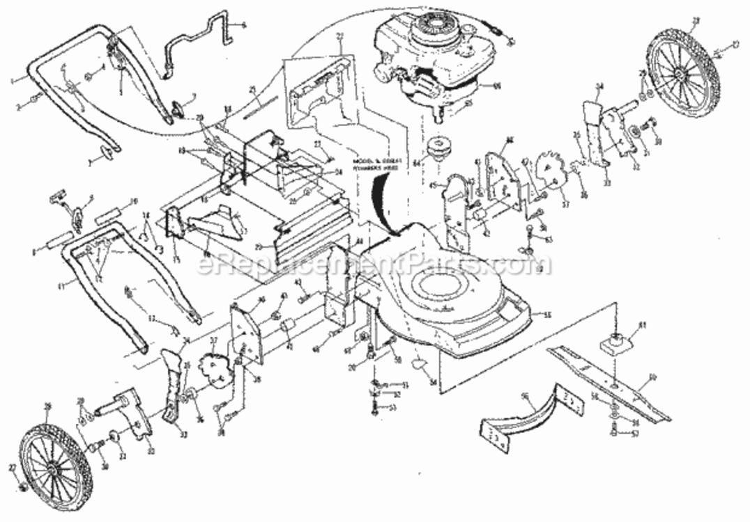 Page A Diagram and Parts List for 917374651  Craftsman Lawn Mower
