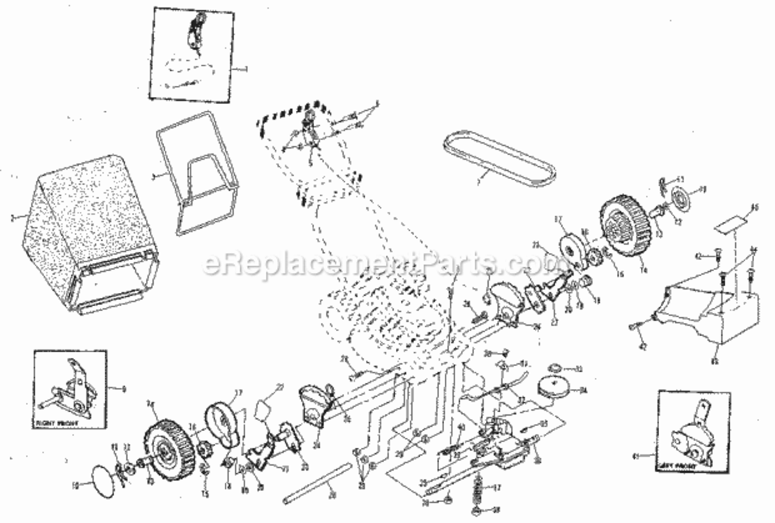 Page B Diagram and Parts List for 917374651  Craftsman Lawn Mower