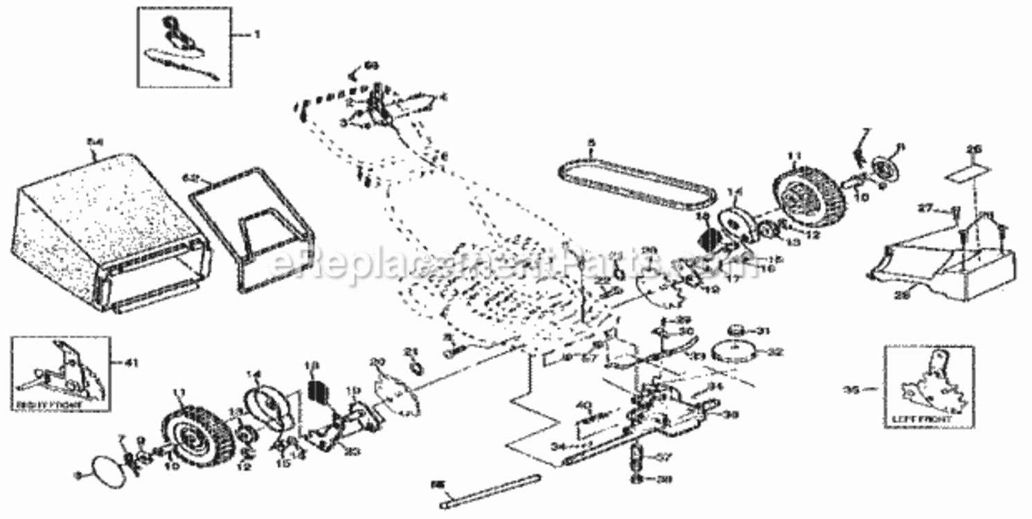 Page B Diagram and Parts List for 917374670  Craftsman Lawn Mower