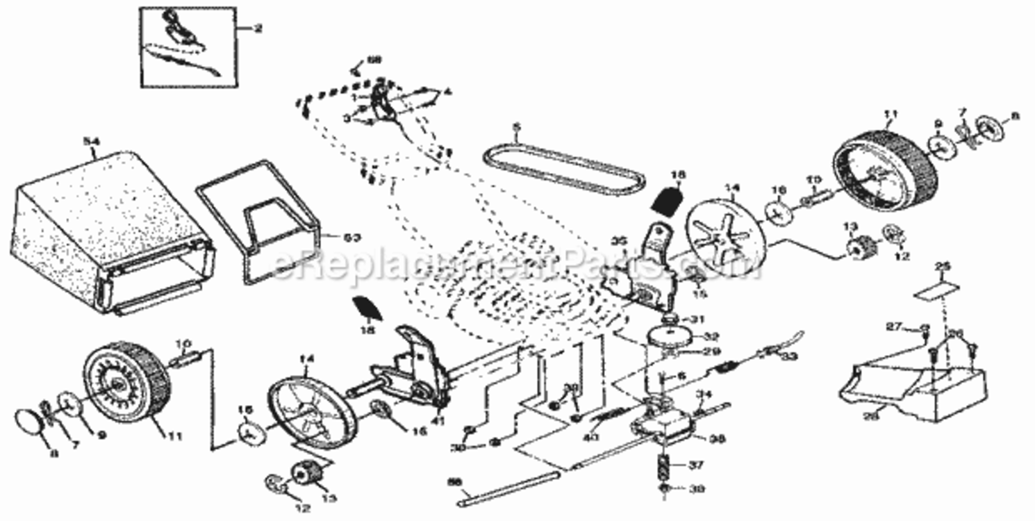 Page B Diagram and Parts List for 917374671  Craftsman Lawn Mower