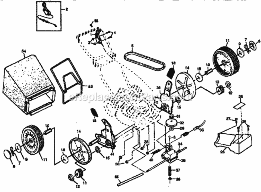 Page B Diagram and Parts List for 917374672  Craftsman Lawn Mower