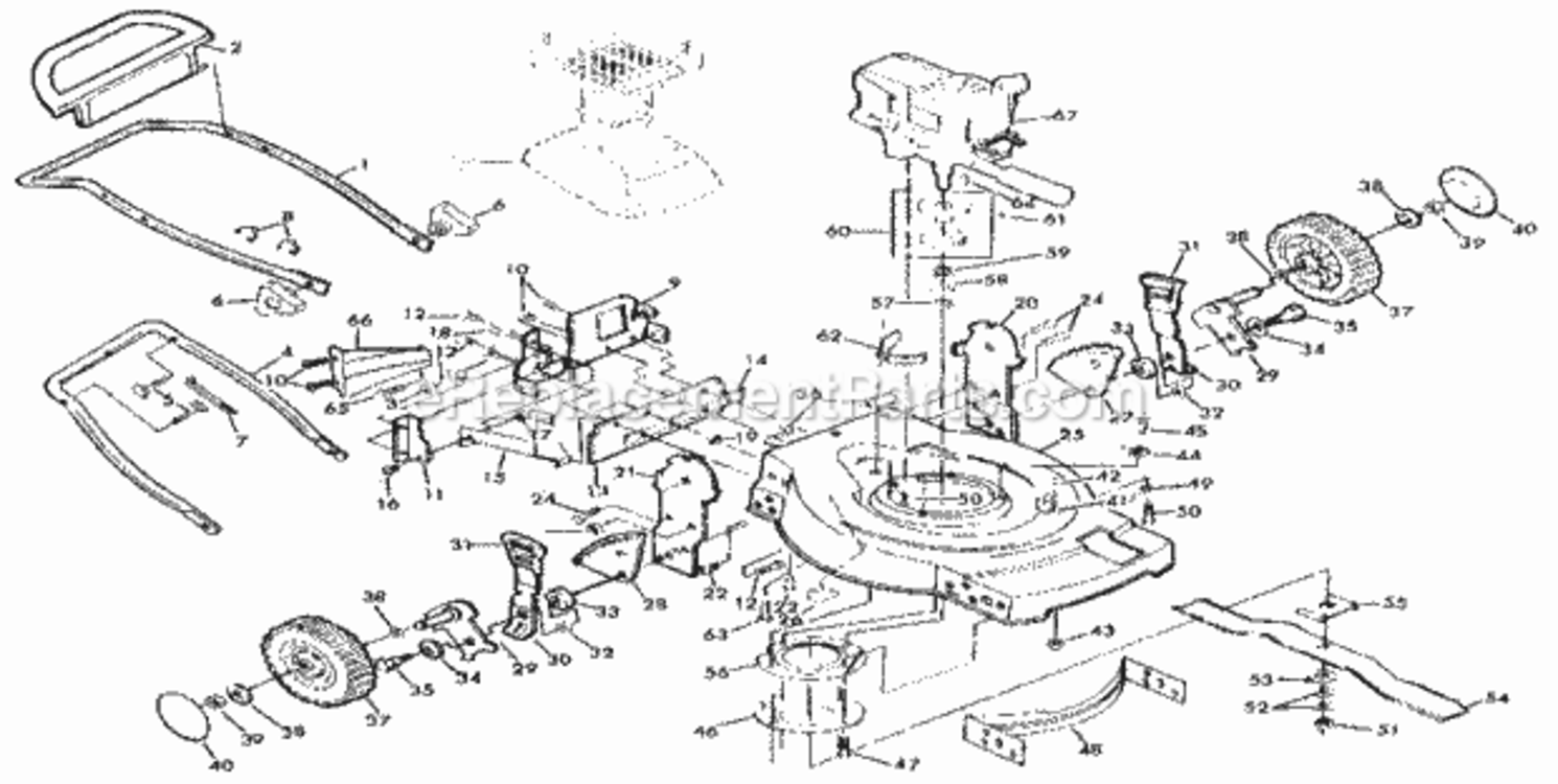 Page A Diagram and Parts List for 917374700  Craftsman Lawn Mower