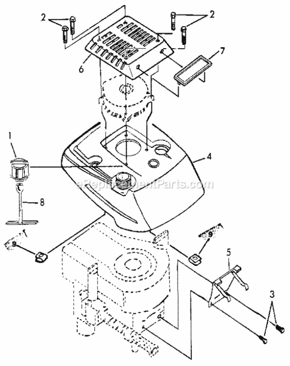 Page D Diagram and Parts List for 917374700  Craftsman Lawn Mower