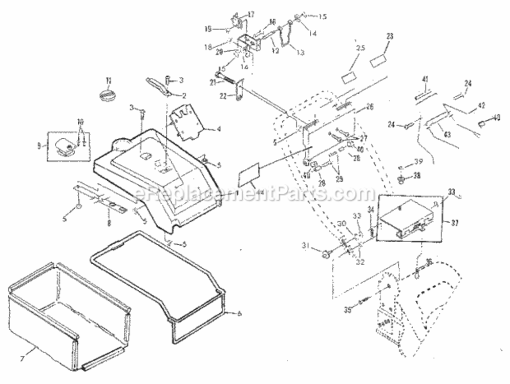 Page C Diagram and Parts List for 917374703  Craftsman Lawn Mower