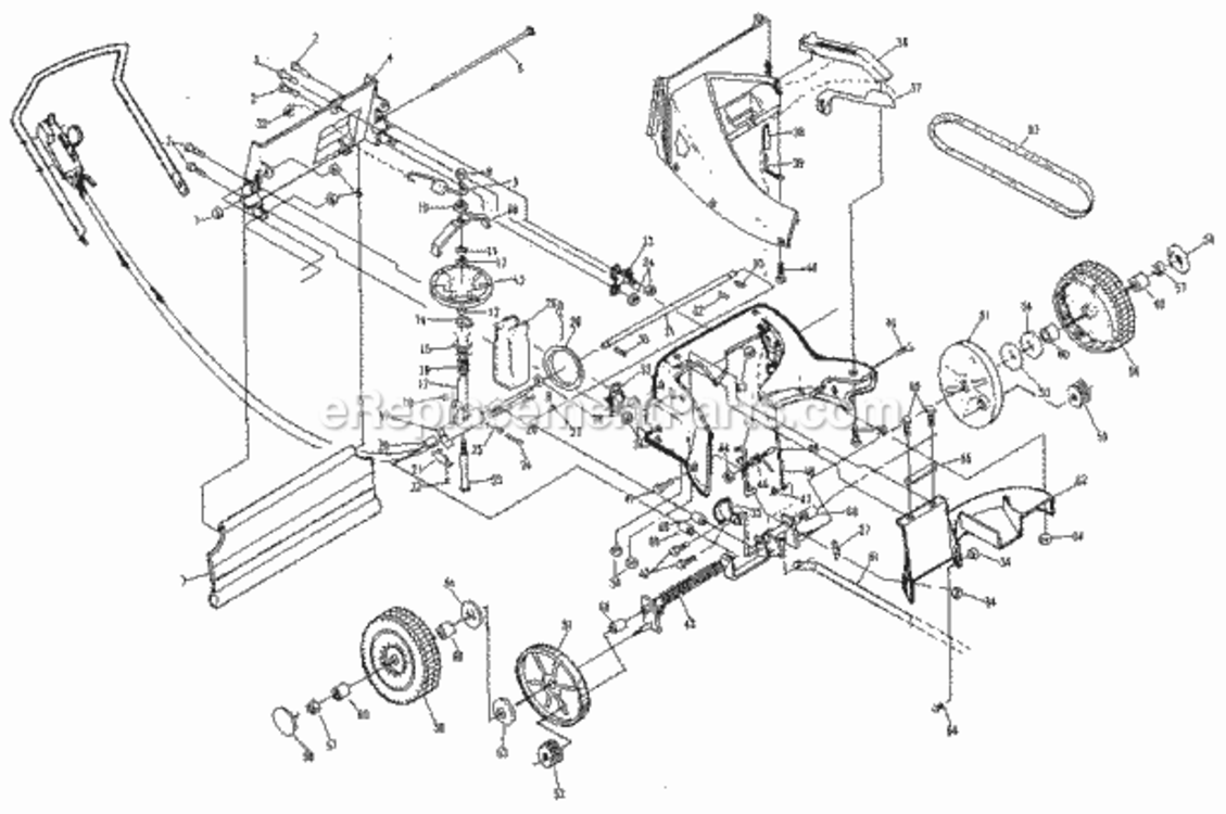 Page B Diagram and Parts List for 917374711  Craftsman Lawn Mower
