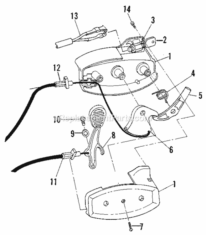 Page D Diagram and Parts List for 917374711  Craftsman Lawn Mower