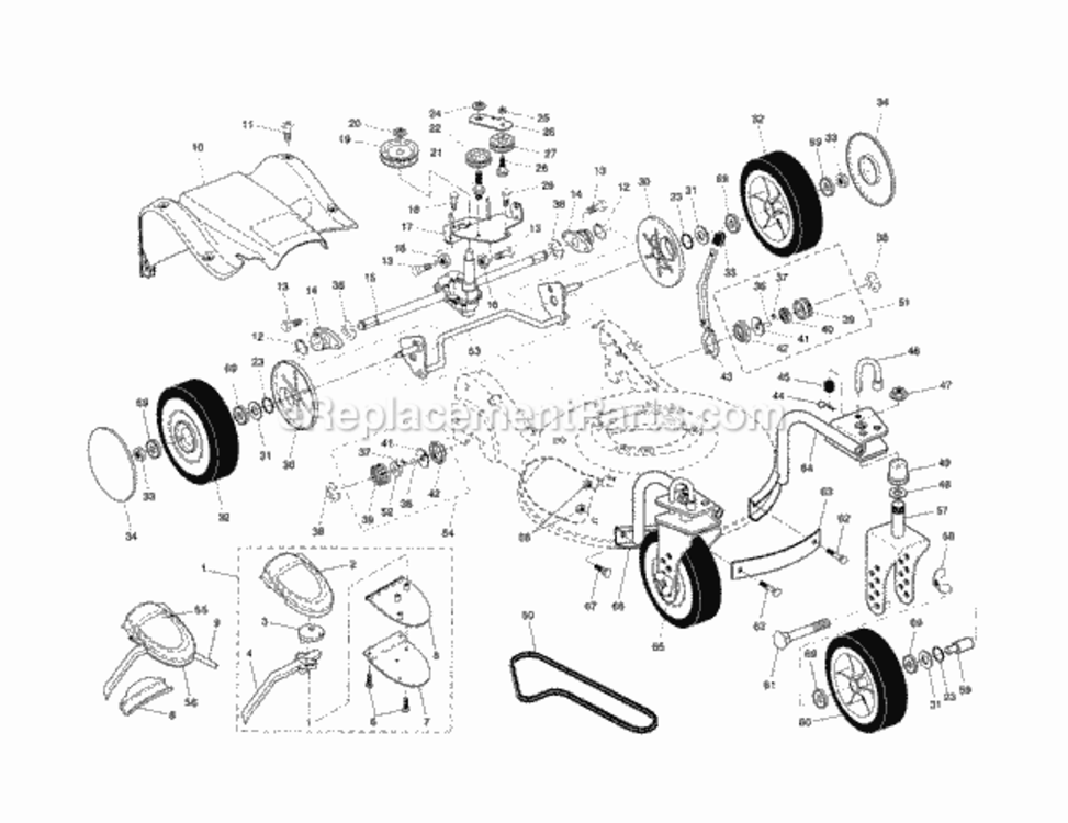 Page B Diagram and Parts List for 917374800  Craftsman Lawn Mower