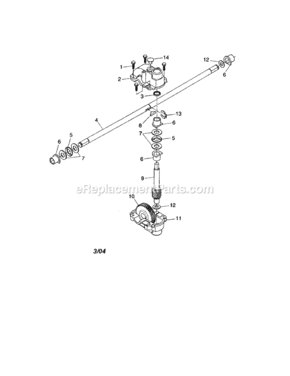 Page D Diagram and Parts List for 917374800  Craftsman Lawn Mower