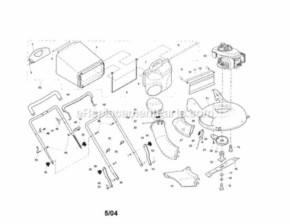 Page A Diagram and Parts List for 917374802  Craftsman Lawn Mower