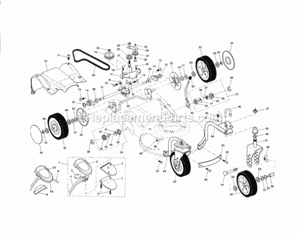 Page B Diagram and Parts List for 917374803  Craftsman Lawn Mower