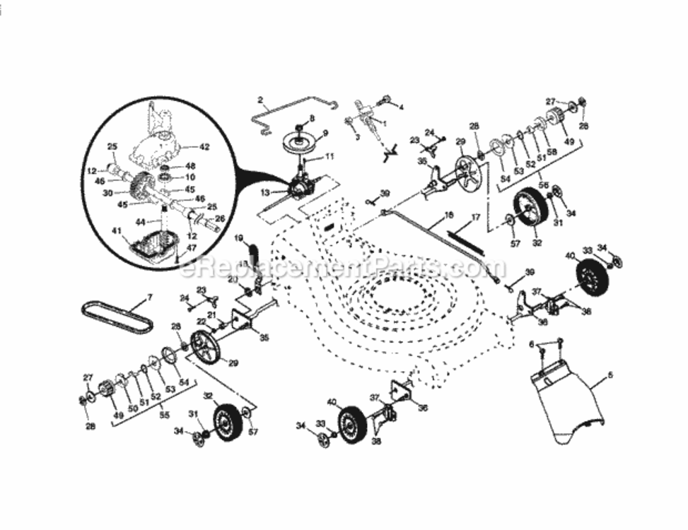 Page B Diagram and Parts List for 917374820  Craftsman Lawn Mower