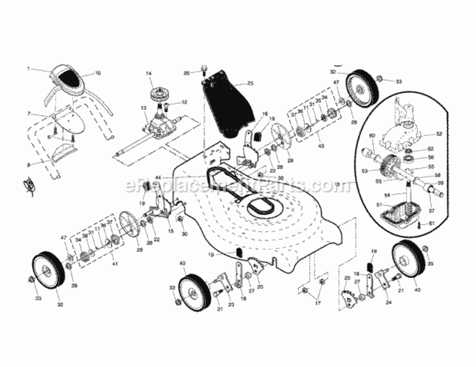 Page B Diagram and Parts List for 917375840  Craftsman Lawn Mower