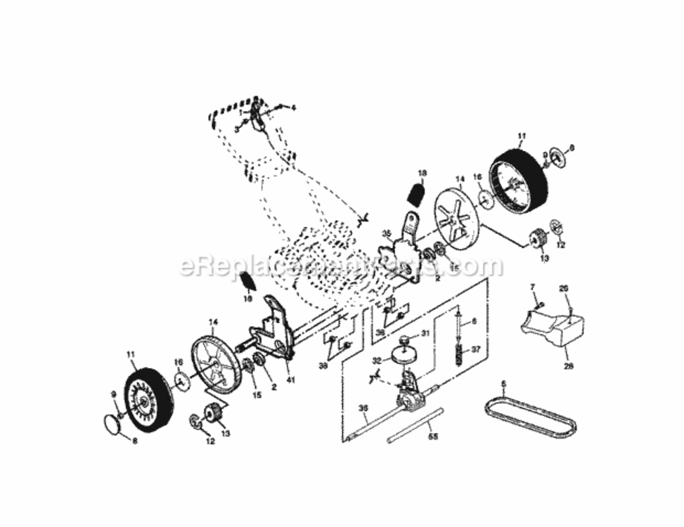 Page B Diagram and Parts List for 917376041  Craftsman Lawn Mower