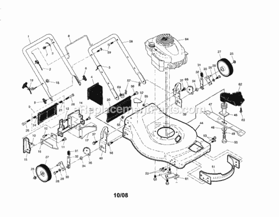 Page A Diagram and Parts List for 917376051  Craftsman Lawn Mower