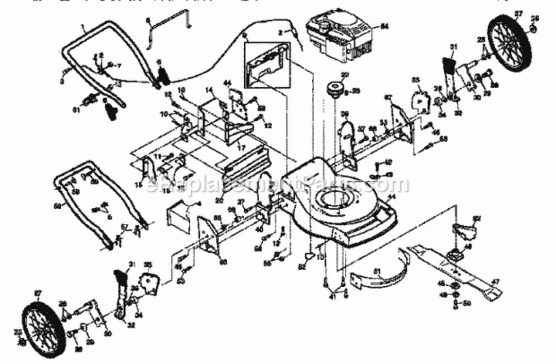 Page A Diagram and Parts List for 917376271  Craftsman Lawn Mower