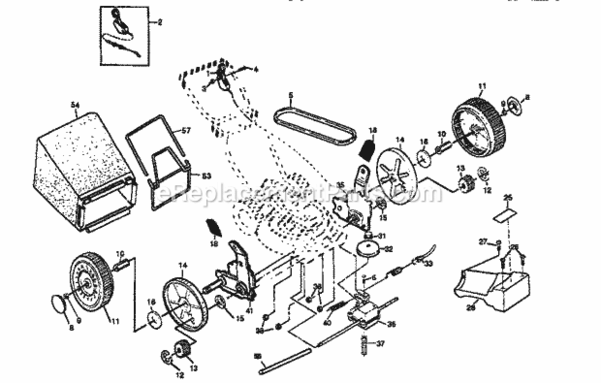 Page B Diagram and Parts List for 917376272  Craftsman Lawn Mower