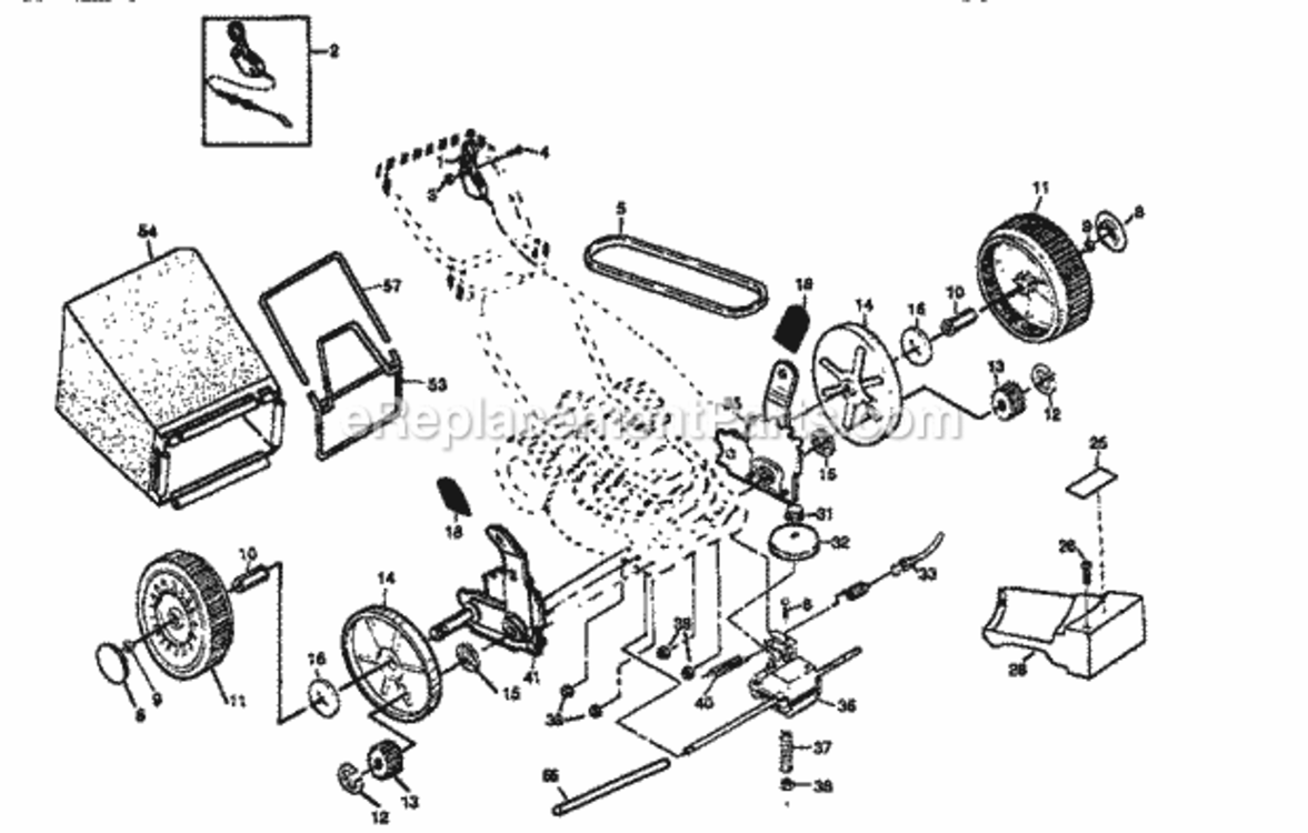 Page B Diagram and Parts List for 917376282  Craftsman Lawn Mower