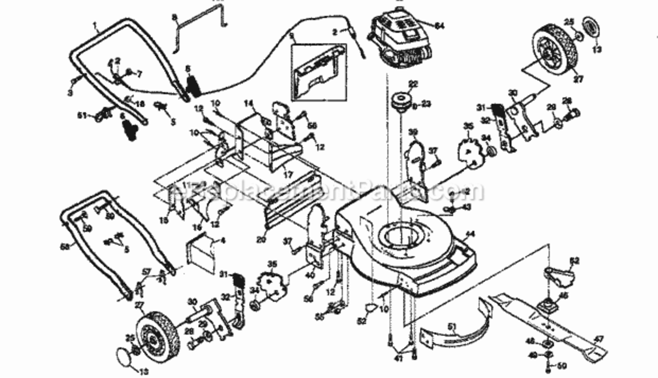 Page A Diagram and Parts List for 917376283  Craftsman Lawn Mower
