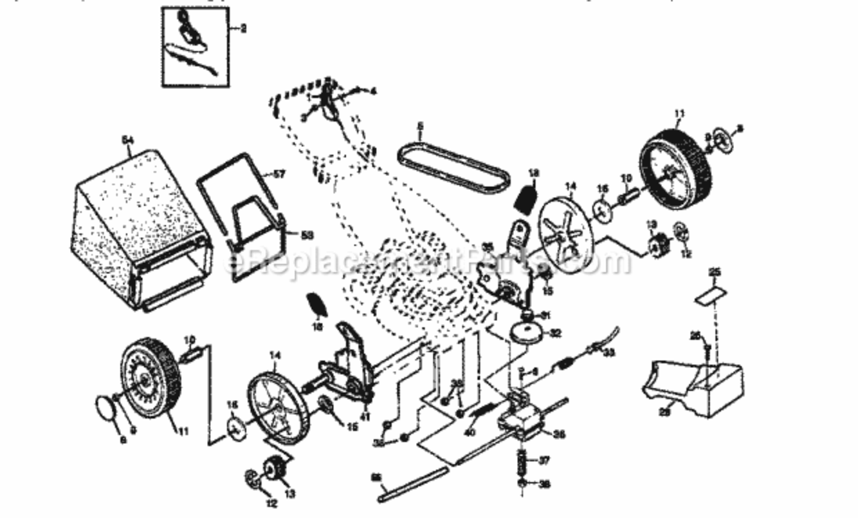 Page B Diagram and Parts List for 917376290  Craftsman Lawn Mower