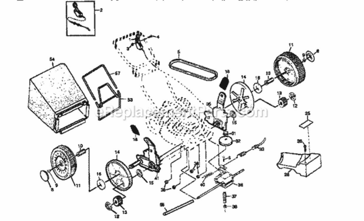 Page B Diagram and Parts List for 917376301  Craftsman Lawn Mower